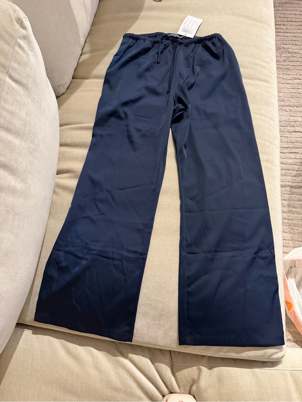 Brandy Melville Navy Elastic Waist Pull-On Pants